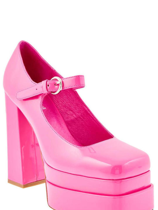 Jeffrey Campbell Chillin Leder Pumps mit Riemchen Rosa 0101003633