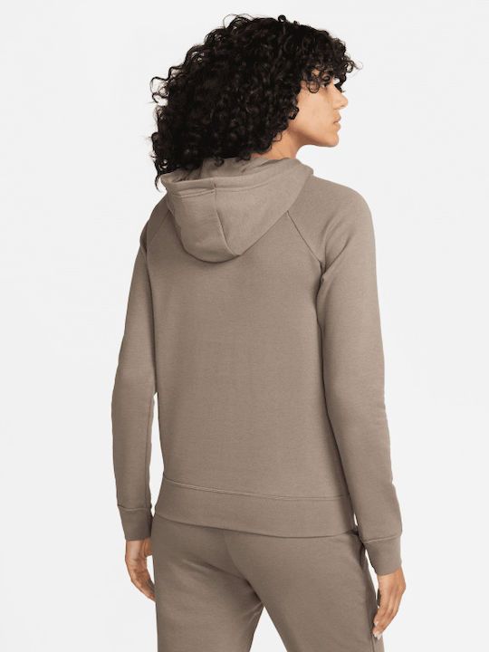 Nike Essential Women's Hooded Fleece Sweatshirt Brown