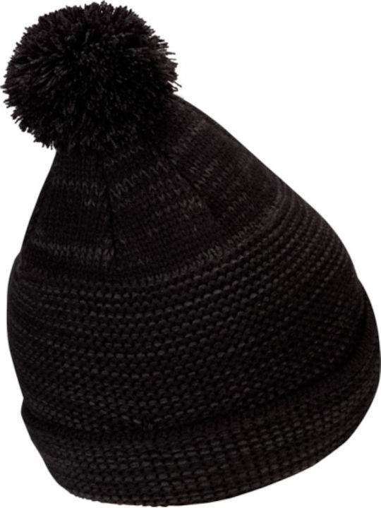 Sportswear Pom Pom Beanie Beanie Knitted in Black color