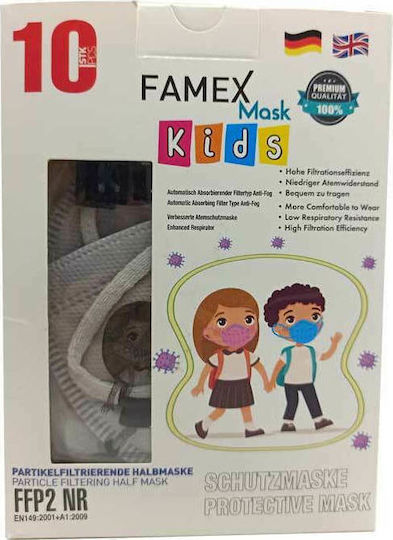 Famex Μάσκα Προστασίας FFP2 NR για Παιδιά σε Γκρι χρώμα 30τμχ