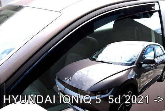 Heko Set of Windbreakers Front Car Dark Fime for Hyundai IONIQ 2021+ 2pcs