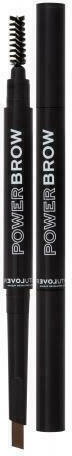 Revolution Beauty Power Brow Pencil for Eyebrows in Brown Shade