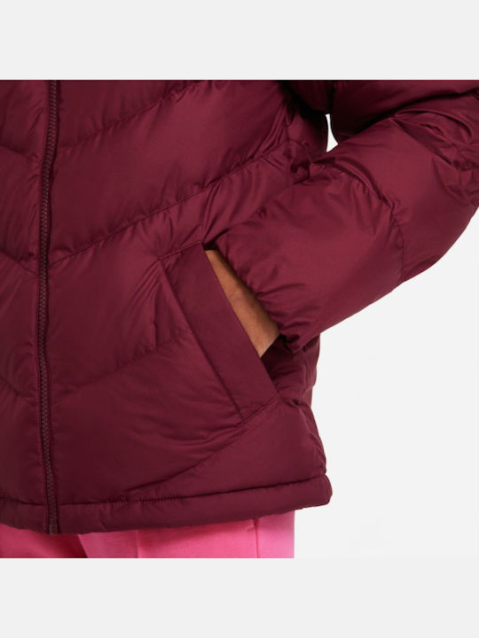 Sport Kinderjacken & Winterjacken Kurze mit Futter & Kapuze Burgundisch