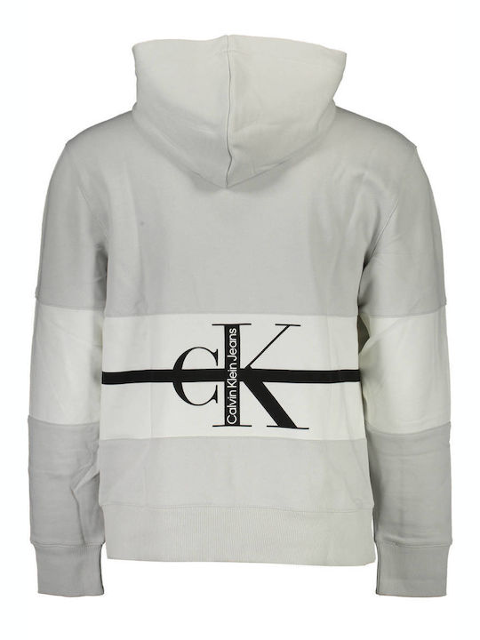 Calvin Klein Herren Sweatshirt mit Kapuze und Taschen Gray