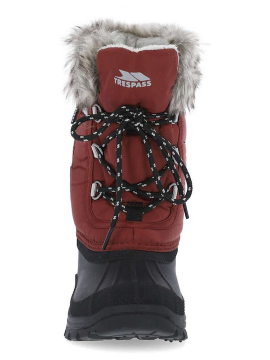 Trespass Kids Snow Boots with Lace Red