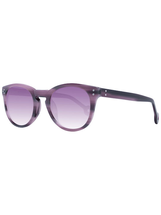 Hally&Son Sunglasses with Purple Tartaruga Plastic Frame and Purple Gradient Lens HS503S 50