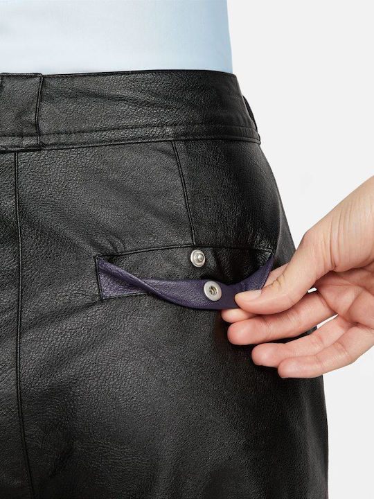 Classics Capsule 2.0 Γυναικείο Ψηλόμεσο Υφασμάτινο Παντελόνι σε Wide Γραμμή Black / Purple