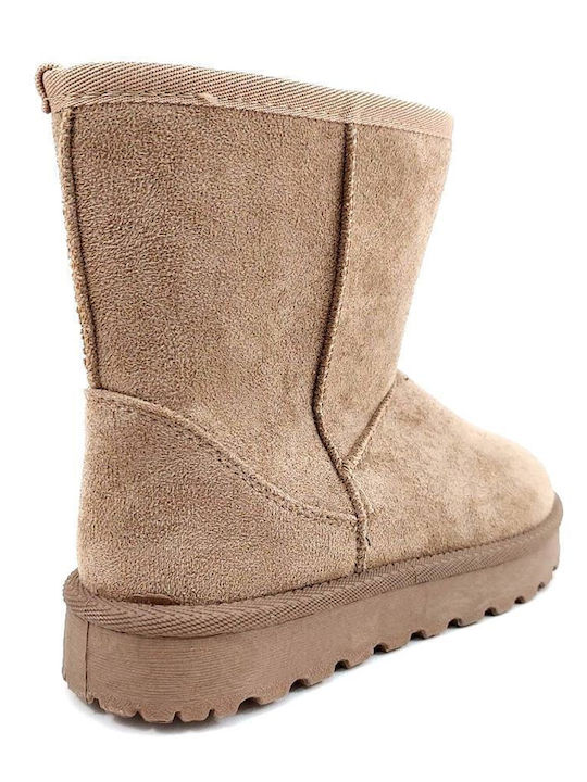 WOMEN'S BOOTS WITH BENZ FUR - Beige