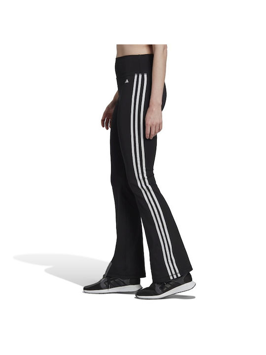 Adidas Ψηλόμεσο Παντελόνι Γυναικείας Φόρμας Καμπάνα Μαύρο HL0002