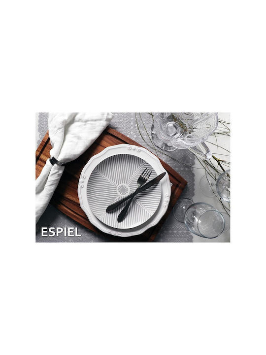 Espiel Tiffany Πιάτο Γλυκού Κεραμικό Λευκό με Διάμετρο 21cm