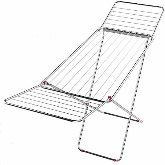 Cyclops Violet Metallic Folding Floor Clothes Drying Rack with Hanging Length 18m