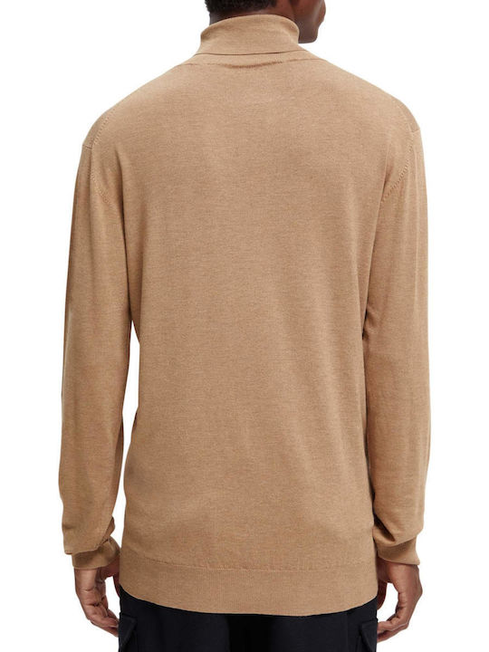 Scotch & Soda Men's Long Sleeve Sweater Turtleneck Beige