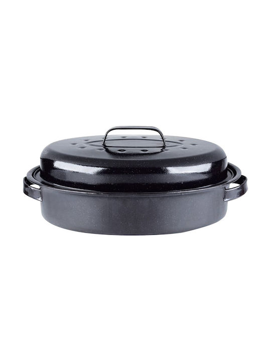 Fylliana JM-C04 Dutch Oven Oval Made of Stainless Steel with Grill 45x35cm 1pcs