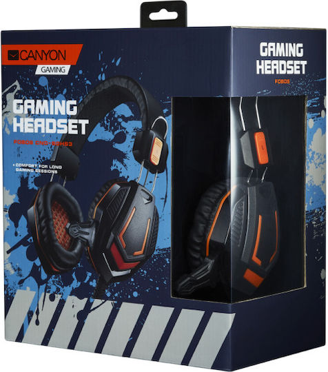 Canyon Fobos Over Ear Gaming Headset cu conexiune 3,5mm Portocaliu
