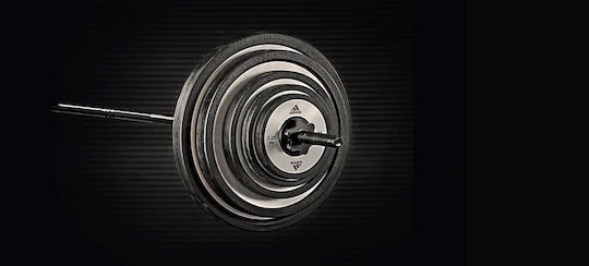 adidas Δίσκος Ολυμπιακού Τύπου Λαστιχένιος 1 x 10kg Φ50mm