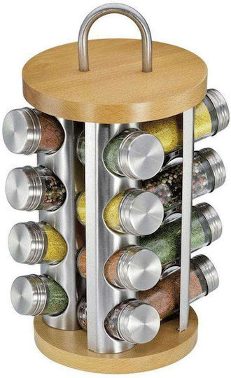 Kuchenprofi Glass Tabletop Spice Rack with Stand Brown