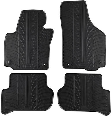 Gledring Set of Front and Rear Mats Tray Type 4pcs for Skoda Yeti Black