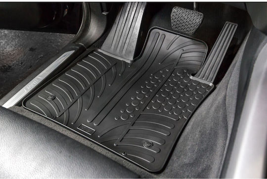 Gledring Set of Front and Rear Mats 4pcs Tray Type for Skoda Yeti 2013+ Black