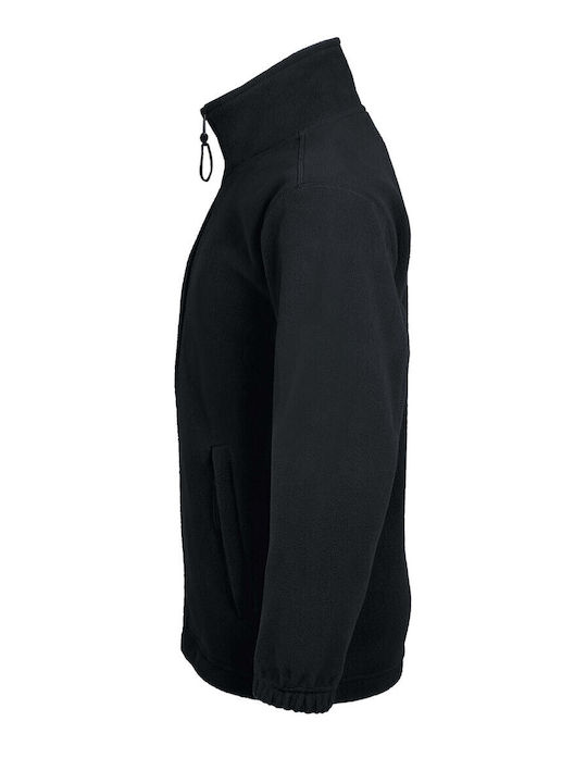 Fleece Kinder-Sweatshirt Strickjacke mit Taschen Schwarz North Kids