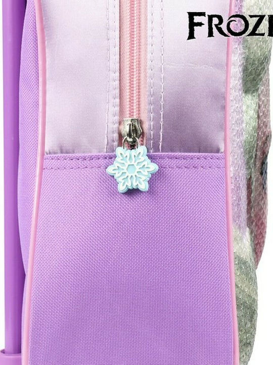 Cerda 3D Elsa Frozen Σχολική Τσάντα Τρόλεϊ Νηπιαγωγείου Λιλά