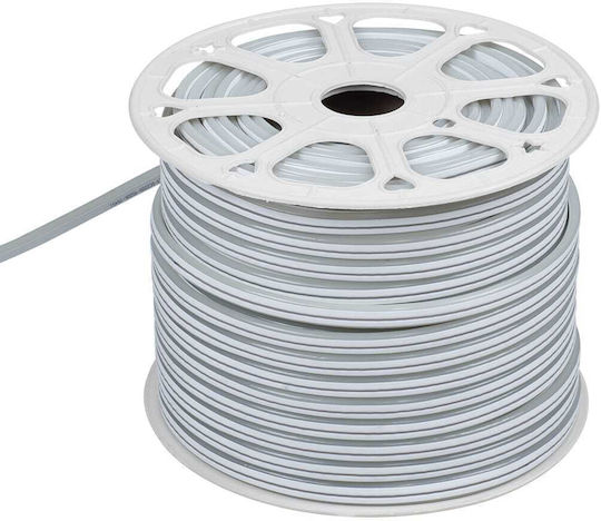 GloboStar Waterproof LED Strip Double-Sided 24V Cold White Light 1m Neon Flex