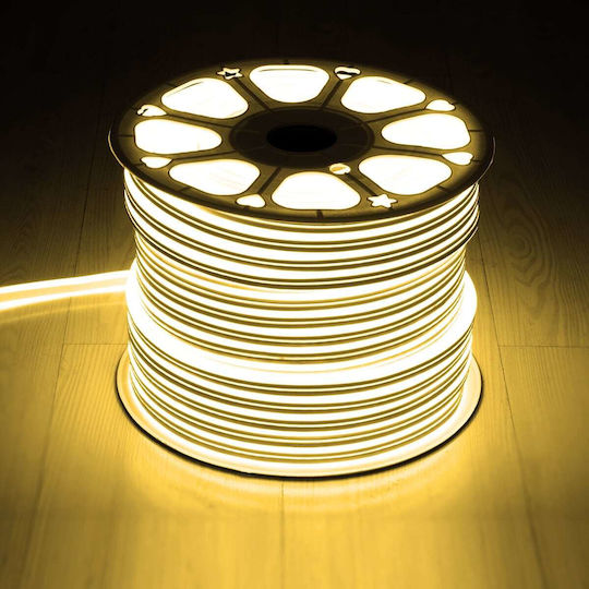 GloboStar Αδιάβροχη Ταινία LED Double-Sided 220V Θερμό Λευκό Φως 1m Neon Flex