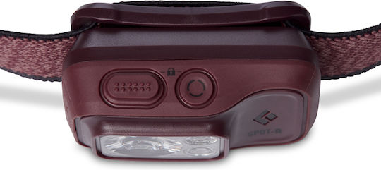 Black Diamond Rechargeable Headlamp LED IP67 with Maximum Brightness 400lm Spot 400-r Bordeaux Red