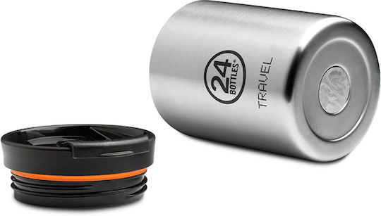 24Bottles Travel Tumbler Glass Thermos Stainless Steel BPA Free 600ml Silver