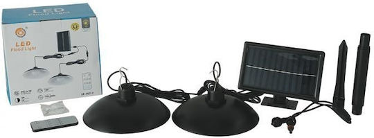 Set of 2 Stake Solar Lights 15W Cold White with Remote Control IP65 18cmx18cmx10cmcm