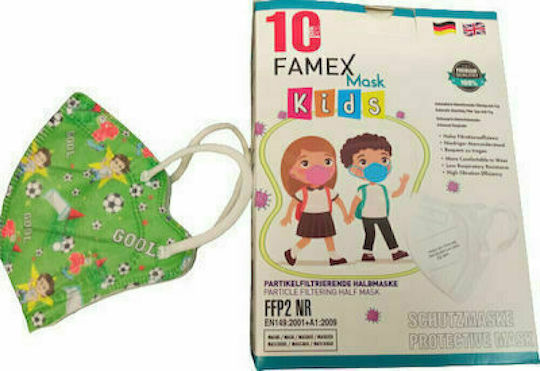 Famex Kids Mask FFP2 NR Schutzmaske FFP2 Grün 30Stück