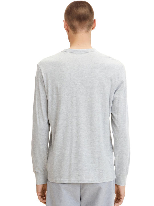 Tom Tailor Basic Men's Long Sleeve Blouse Gray