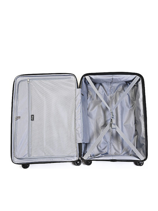 Airtex Paris J2MD08 Μεγάλη Βαλίτσα Ταξιδίου Σκληρή Γκρι με 4 Ρόδες Ύψους 75εκ.
