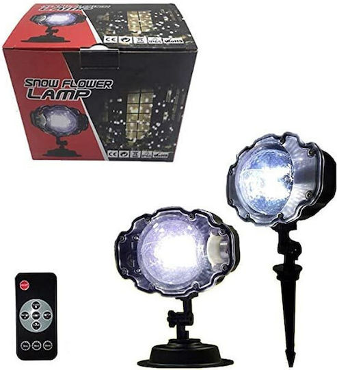 Proiector De Crăciun Cu Iluminare Colorată Electric IP44 Pentru Exterior Snow Flower Cu Telecomandă