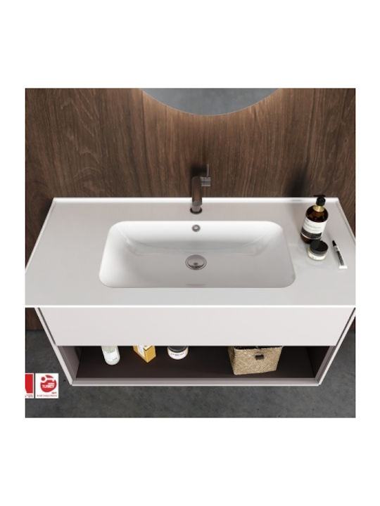 Cerastyle Blue Вградена мивка Порцелан 80x47x16.5см Бял