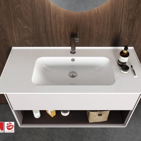 Cerastyle Blue Încorporat Chiuvetă Porțelan 80x47x16.5cm Alb