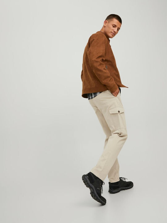 Trousers Cargo Elastic Gray / Oxford Tan