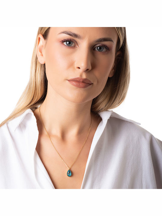 Oxzen Necklace From Gold Plated Steel Oxzen Necklace From Gold Plated Steel