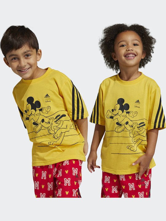 Bluză pentru copii Cu mânecă scurtă Galbenă Disney Mickey Mouse