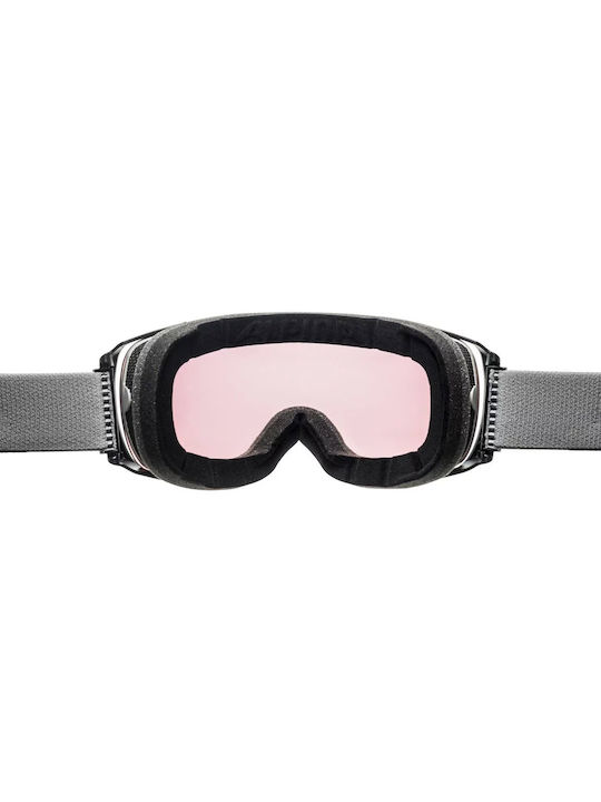 Alpina Granby QVM Ski & Snowboard Goggles Kids Gray with Lens in Gold Color