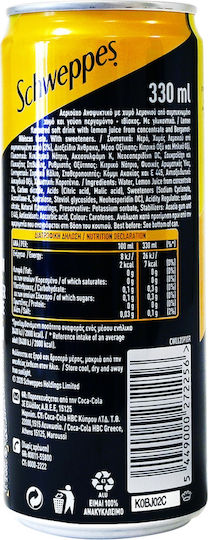 Schweppes Soda Lemonade Bergamot & Hibiscus with Carbonation, Sugar-Free in Box 330ml