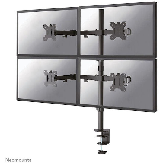 Neomounts Stand Desk Mounted for 4 Monitors up to 32" with Arm (FPMA-D550D4BLACK)