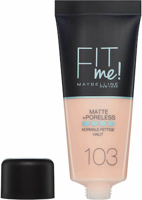 Maybelline Fit Me Matte + Poreless Течен грим 103 Чиста слонова кост 30мл