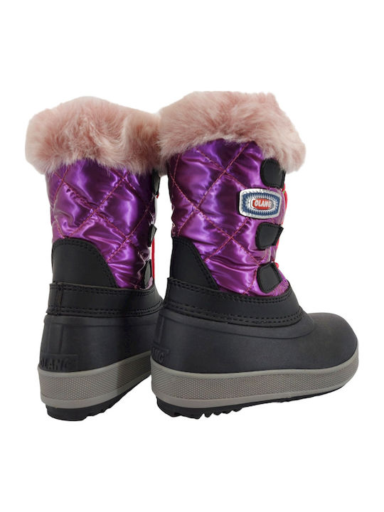 Magic Kinder-Schneestiefeletten mit Schnürsenkeln Lila