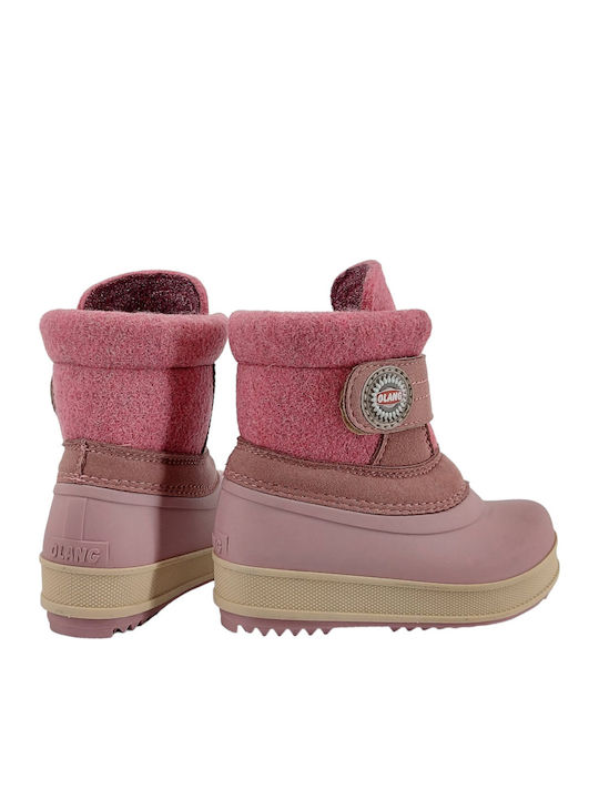 Gnomo Kinderstiefel mit Klettverschluss Rosa