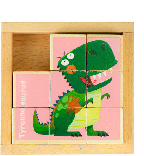 Wooden Kids Puzzle Dinosaur 8pcs Ecotoys