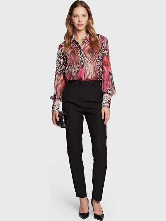 Zoe Women's Fabric Trousers Regular Fit Black