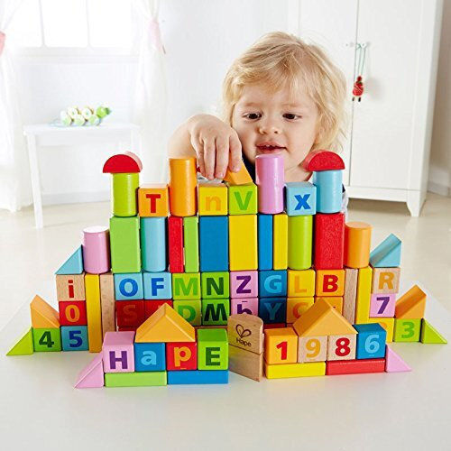 Hape Blocks Count and Spell Wooden for 1+ Year 80pcs
