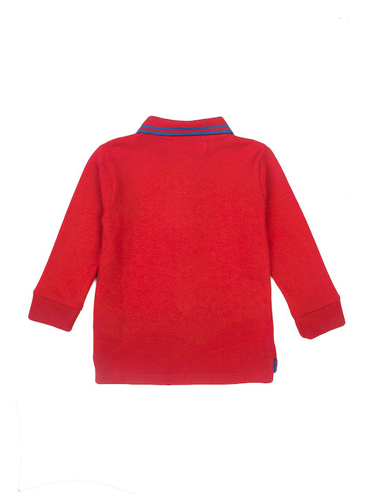 Minoti Kids Polo Long Sleeve Red