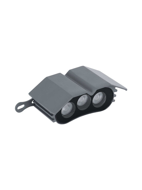 GloboStar Treelightzina Външна Стояща Лампа LED Стенна Пералня 3W RGBW IP65 Сива