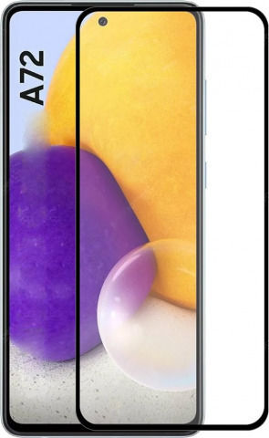 10D Full Face Tempered Glass Black (Galaxy A72)